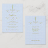 Gold Cross und Laurels in hellblau Visitenkarte (Vorne/Hinten)