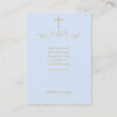 Gold Cross und Laurels in hellblau Visitenkarte (Rückseite)