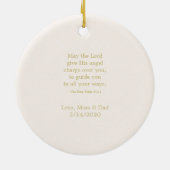 Gold Cross und Laurels Keramikornament (Hinten)