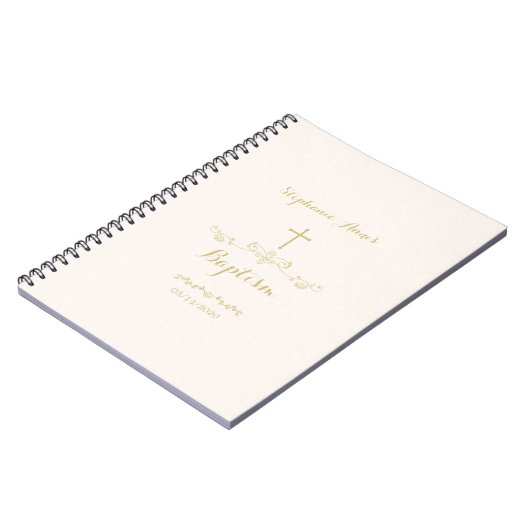 Gold Cross und Laurels Notizblock (Linke Seite)