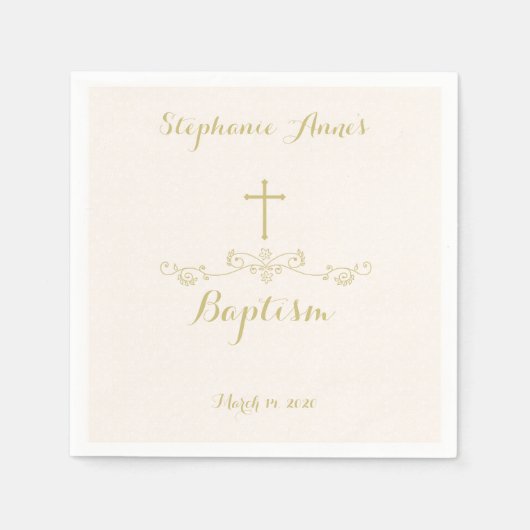 Gold Cross und Laurels Serviette (Vorderseite)