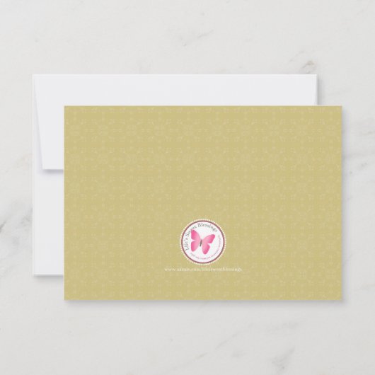 Gold Cross und Laurels UAWG RSVP Karte (Rückseite)