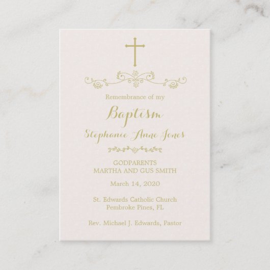 Gold Cross und Laurels Visitenkarte (Vorderseite)