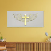 Gold Cross Wing Leinwanddruck (Insitu (Wohnzimmer))