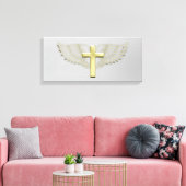 Gold Cross Wing Leinwanddruck (Insitu (Wohnzimmer))