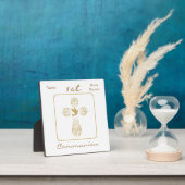 "Gold Cross with Dove" Erste Kommunion Plaque Fotoplatte (InSitu)