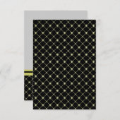 Gold Crossings auf der Black Response Card RSVP Karte (Vorne/Hinten)