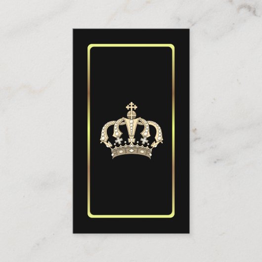 Gold Crown Classy Business Card Visitenkarte (Vorderseite)