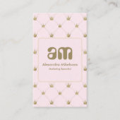 Gold Crown Minimal Elegant Visitenkarte (Vorderseite)