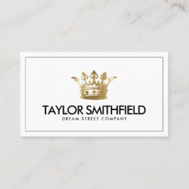 Gold Crown Modern Business Card Visitenkarte
