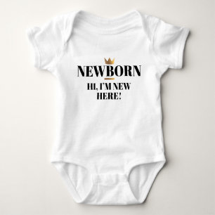 Gold Crown Newborn Baby Strampler
