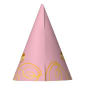 Gold Crown Party Hat-Pink Partyhütchen (Rückseite)