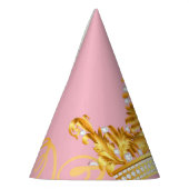 Gold Crown Party Hat-Pink Partyhütchen (Links)