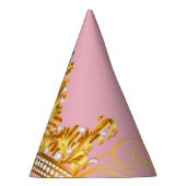 Gold Crown Party Hat-Pink Partyhütchen (Rechts)