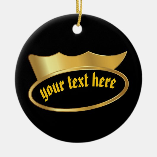 Gold crown Personalized Hanging Decor Ornament (Vorne)