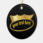 Gold crown Personalized Hanging Decor Ornament (Links)