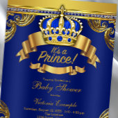 Gold Crown Royal Blue Prince Boy Baby Dusche Einladung