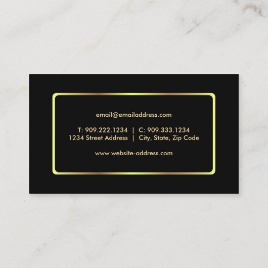 Gold Crown-Visitenkarte Visitenkarte (Rückseite)