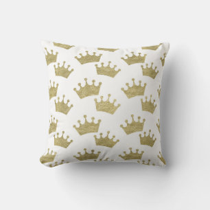 Gold Crowns Mairytale Prince Storybook Deco Kissen