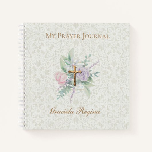 Gold Crucifix | BLUME | Gebete | Journal Notizblock (Vorderseite)