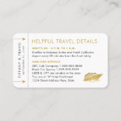 Gold Crucket Boarding Pass Place Escortkarte Platzkarte (Rückseite)