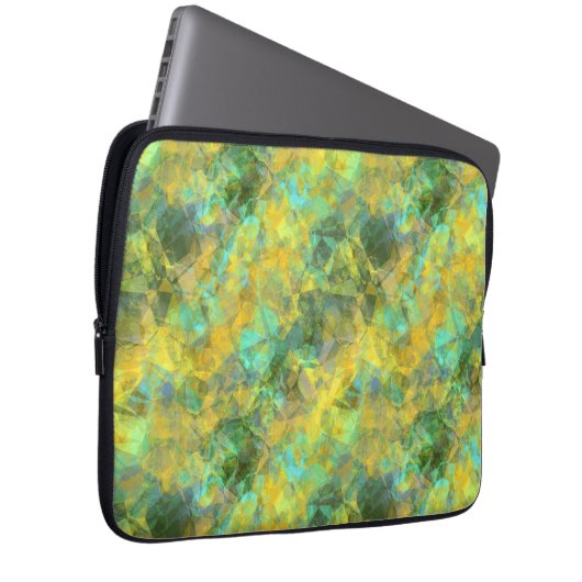 Gold Crumpled Textur Laptopschutzhülle (Vorne Rechts)