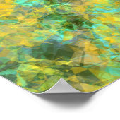 Gold Crumpled Textur Poster (Ecke)