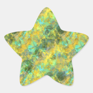 Gold Crumpled Textur Stern-Aufkleber