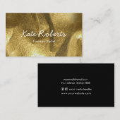 Gold Crumpled Visitenkarte | minimal (Vorne/Hinten)