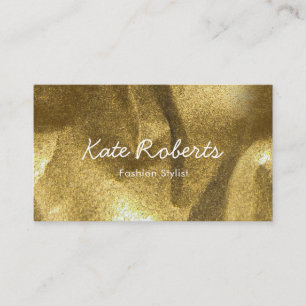 Gold Crumpled Visitenkarte   minimal