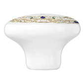 Gold Crystal Nautical Captain Ship Compass Rose Keramikknauf (Seitenansicht)