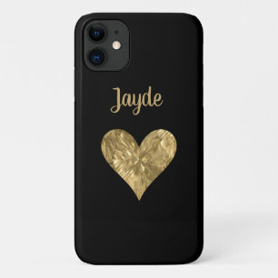 Gold Crystal Personalisiert Heft Handy Case