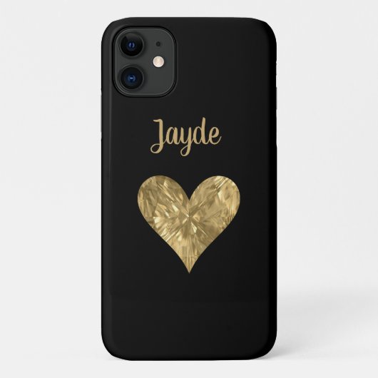 Gold Crystal Personalisiert Heft Handy Case (Rückseite)