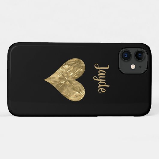 Gold Crystal Personalisiert Heft Handy Case (Rückseite (Horizontal))