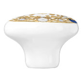 Gold Crystal Sea Turtle 2Dgraphic gemstone Ocean Keramikknauf (Seitenansicht)