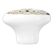 Gold Crystal Seahorse 2Dgraphic Ocean Sea Horse Keramikknauf (Seitenansicht)