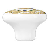 Gold Crystal Seashell Shell 2D graphic gemstones Keramikknauf (Seitenansicht)