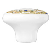 Gold Crystal Starfish Sea Star 2D graphic gemstone Keramikknauf (Seitenansicht)