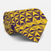 GOLD CUBIC TRIANGLE ABSTRAKT ART NECK TIE KRAWATTE (Gerollt)