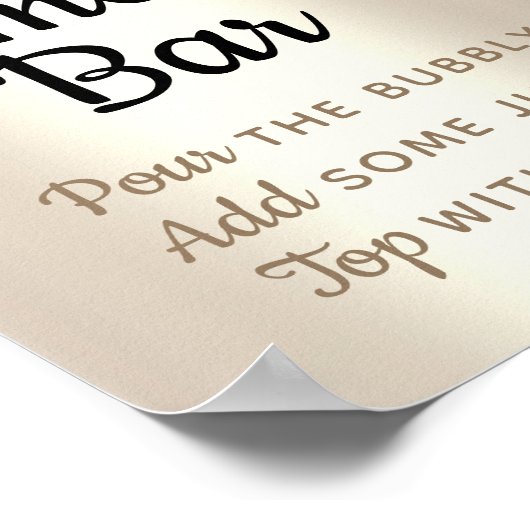 Gold Cupcake Glitzer Tropfen Bäckerei Koch Custom  Poster (Ecke)