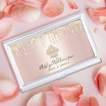 Gold Cupcake Glitzer Tropfen Bäckerei Koch Rosa Ro Visitenkarten Dose<br><div class="desc">Hier ist eine wunderbare, trendige Art, Ihre Marke zu zeigen. Mit diesem eleganten, raffinierten, einfachen und modernen individuelle Name-Visitenkartenhalter präsentieren Sie Ihr bestes Selbst Ihren Kunden. Ein funkelnd Champagner-Goldkuchen, Glitzer-Tropfen und eine handgeschriebene schwarze Typografie überlagern ein Imitat metallische Rose goldenen Hintergrund. Personalisieren Sie mit Ihrem vollen Namen und/oder Ihrer Firma....</div>