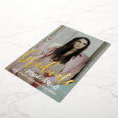 Gold Curry Overlay | Foto Graduation Party Folieneinladung (Gedreht)