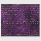 Gold Cursive auf Deep Lila Geschenkpapier (Flach)