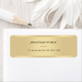Gold Cursive Text Schriftart Moderne Rücksendeadre (Insitu)