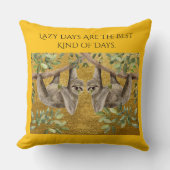 Gold Cushion - Sloths Kissen (Vorderseite)