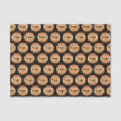 Gold Custom Business Logo Black Background hinzufü Seidenpapier (Vorderseite)