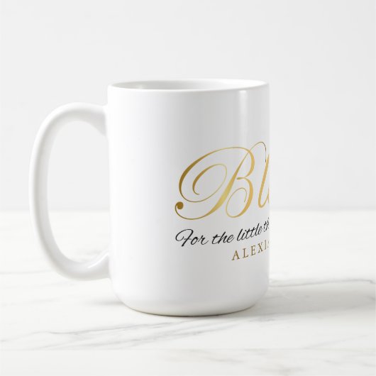Gold Custom Calligraphy Name Erntedank Gift Kaffeetasse (Links)