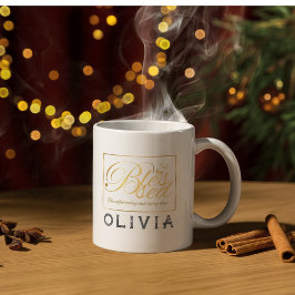 Gold Custom Calligraphy Name Erntedank Gift Verwandlungstasse