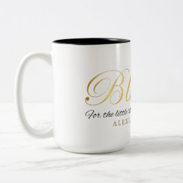 Gold Custom Calligraphy Name Erntedank Gift Zweifarbige Tasse
