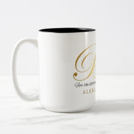 Gold Custom Calligraphy Name Erntedank Gift Zweifarbige Tasse